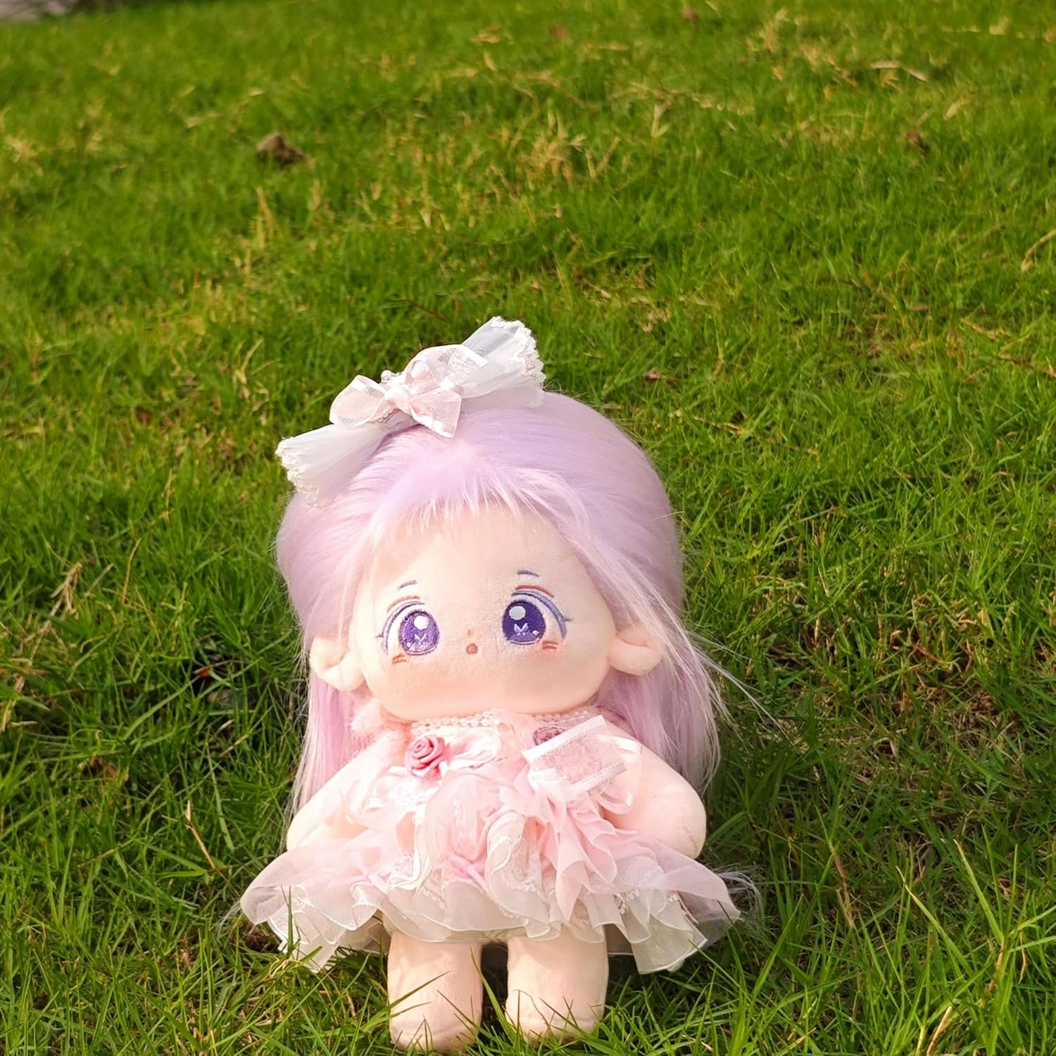 CALEMBOU 20cm Cute Cotton Doll With Skeleton, Anime Plushies Soft Stuffed Dress Up Toy, Kawaii Plush Gift With Clothes (Xingfu-B)