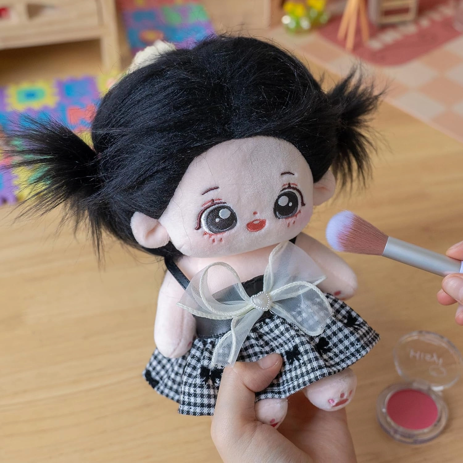 CALEMBOU Plush Doll, 20cm Cotton Doll with Skeleton, Cute Anime Plushies Soft Stuffed Dress Up Doll, Kawaii Plush Toys Rag Dolls with Clothes Gift for Girls(Doll&Clothes-XiaoWanzhi-A)