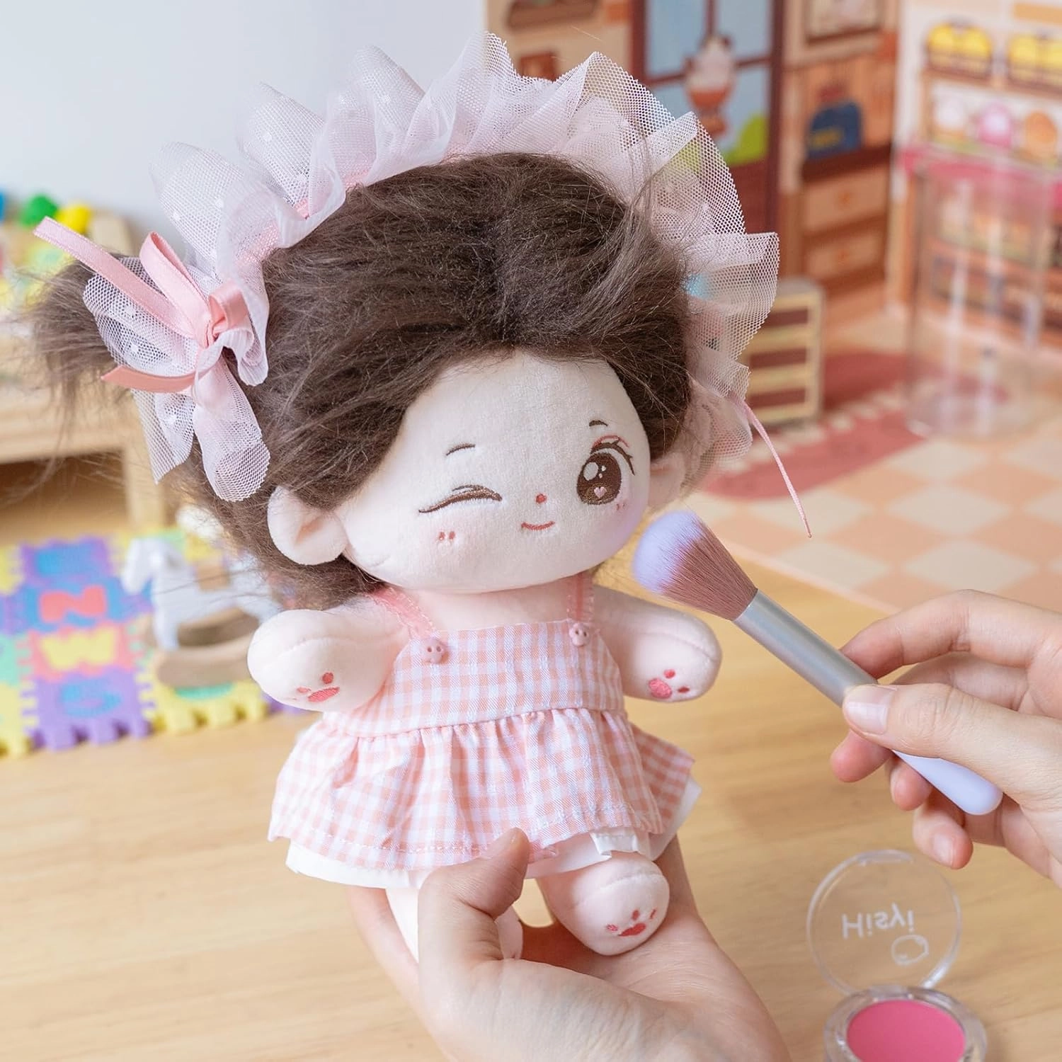 CALEMBOU Plush Doll, 20cm Cute Cotton Dolls with Skeleton, Anime Plushies Soft Stuffed Dress Up Doll, Kawaii Plush Toys Rag Dolls with Clothes Birthday Gift for Girls (Doll&Clothes-Winkii)