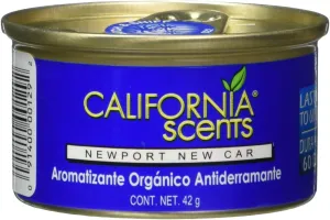 California Scents Spillproof Can Air Freshener Eco-Friendly Odor Neutralizer for Home, Car, & Much More, Newport New Car, 1.5 oz, 12 Pack
