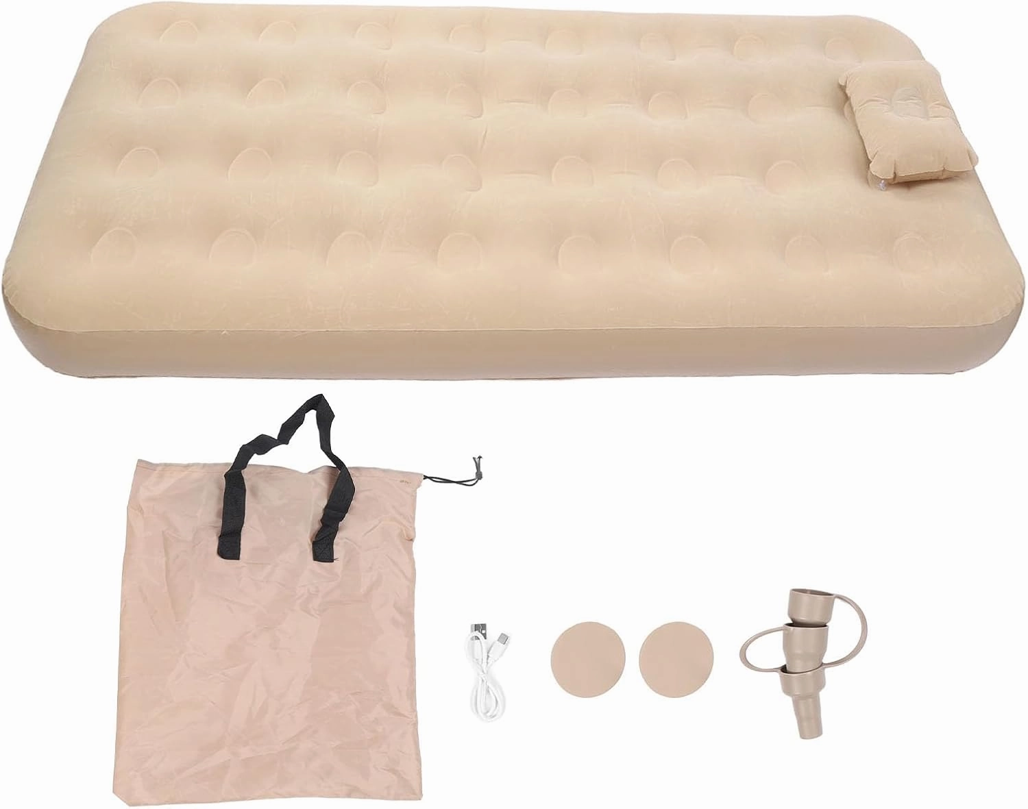 Camping Air Mattress, Blow Up Sleeping Mat Air Bed Built in Pump, Portable Pad Fast Self Inflatable 1.9m Length for Camping, Home, Travel, Ideal for Overnight Guests