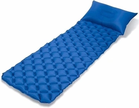 Camping Mat Inflatable Outdoor Inflatable Cushion Sleeping Pad Air Mattress Portable Inflatable Mattress (Color : Blue)