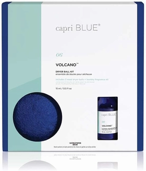 Capri Blue Volcano Dryer Ball Kit – Includes 3 100% Wool Dryer Balls  1 Volcano Laundry Fragrance Oil – Reusable Dryer Balls Eliminate Wrinkles, Static & Lint – Cruelty Free & Non-Toxic Laundry Balls