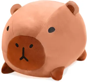 Capybara Stuffed Animal Plush 14 Inch,Super Soft Capybara Plush Aniaml Pillow Gifts for Kids Boys Girls Birthday,Brown and Tan
