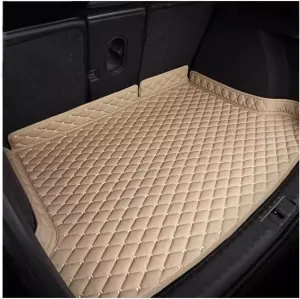 Car Boot Mat for Jaguar F-Pace 2016-2018, Boot Liner Mat Car Cargo Mat Anti-Scratch Tear-Resistan,1-F Beige