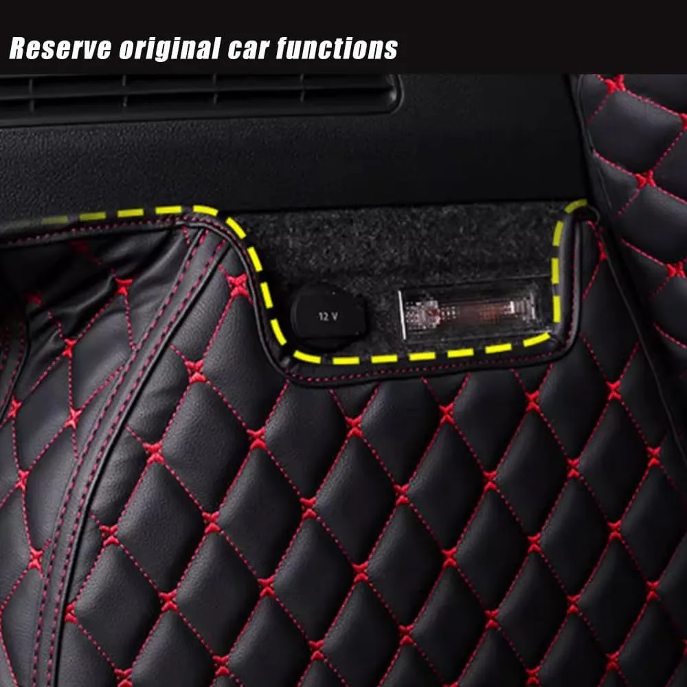 Car Boot Mat for Jaguar F-Pace 2016-2018, Boot Liner Mat Car Cargo Mat Anti-Scratch Tear-Resistan,1-F Beige