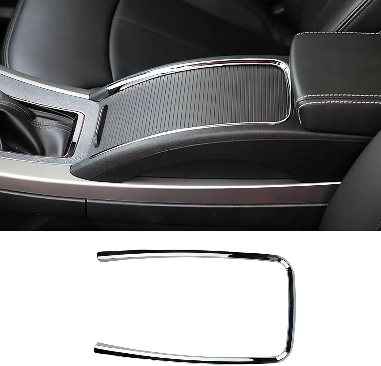 Car Center Console Cup Holder Trim Cover Strip Fit for Buick Lacrosse 2009-2013 1168639 Chrome ABS Central Water Cup Holder Frame Panel Armrest Organizer Storage Box Panel Trim Ring Replacement