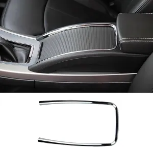 Car Center Console Cup Holder Trim Cover Strip Fit for Buick Lacrosse 2009-2013 1168639 Chrome ABS Central Water Cup Holder Frame Panel Armrest Organizer Storage Box Panel Trim Ring Replacement