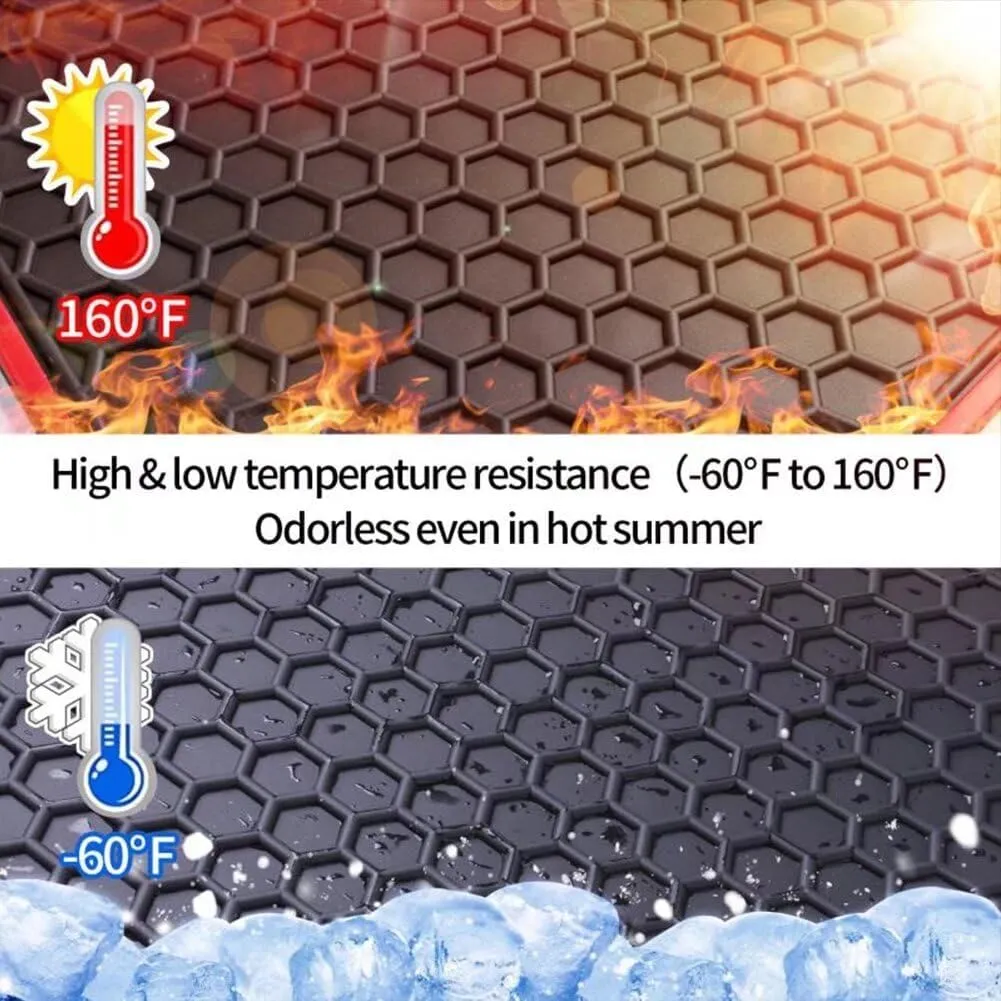 Car Floor Mats Custom Fit for Dodge Durango 2021 2020 2019 2018 2017 2016（Bucket Seats） 3 Rows Odorless Washable Heavy Duty Rubber (All Weather) Floor Liners Set Black