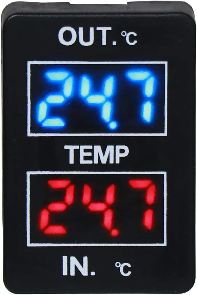 Car Internal and External Temperature Display, Celsius Temperature, Dual Temperature Sensors Use for Toyota (Type A)