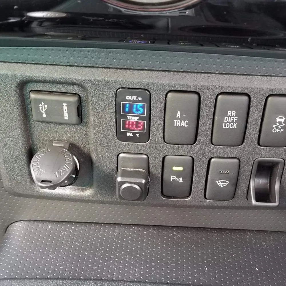 Car Internal and External Temperature Display, Celsius Temperature, Dual Temperature Sensors Use for Toyota (Type A)