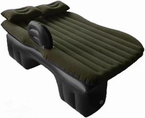 Car Air Mattress for Hongqi H5 2017–2025, Inflatable Back Seat Sleeping Pad with Pump & 2 Pillows, Folding Portable Camping Bed for Travel& Road Trips,Black