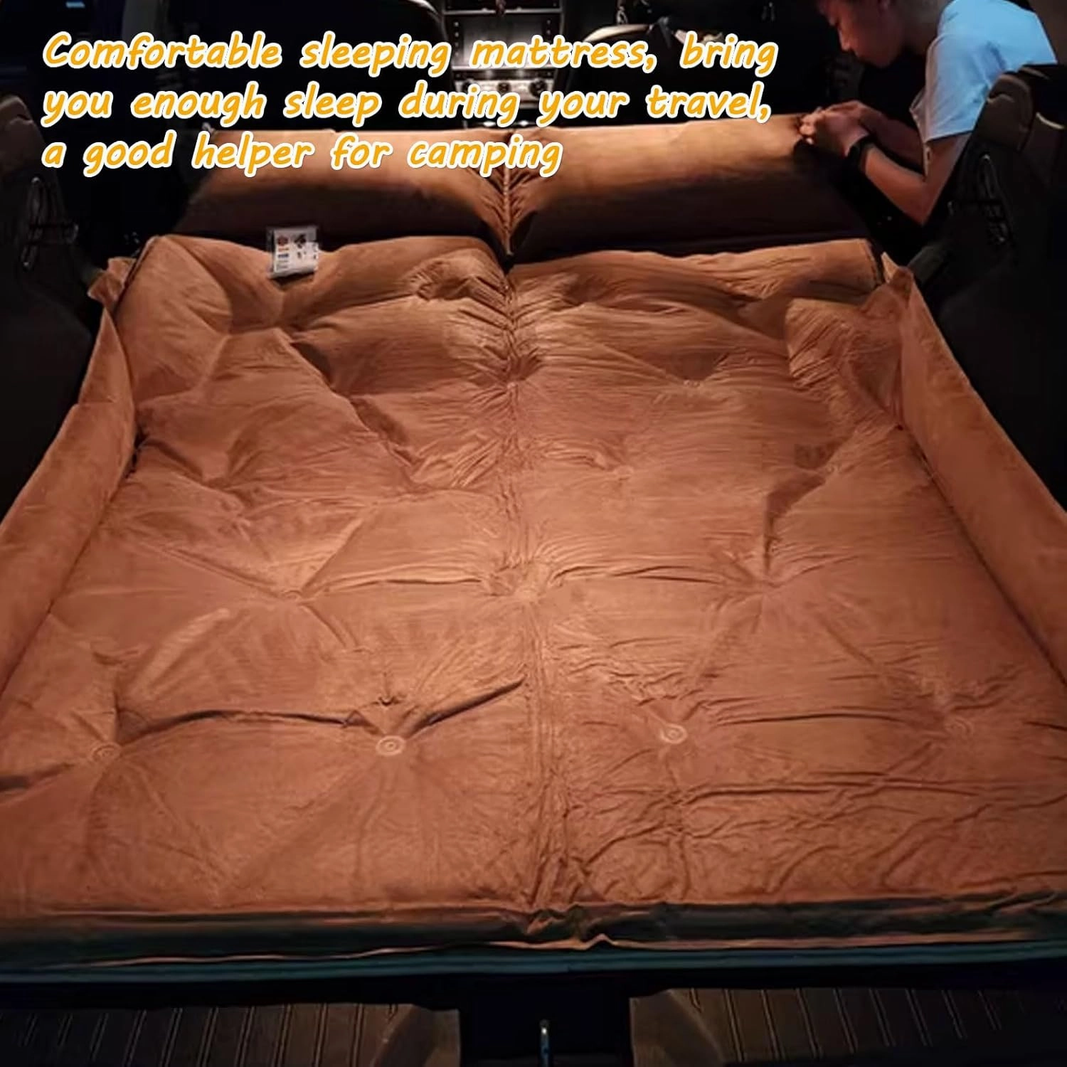 Car Air Mattress for Toyota FJ Cruiser 2007-2023,Back Seat Air Sleeping Mattress,Inflatable Thickened Car Air Bed,Portable Sleeping Pad Cushion for Travel,D
