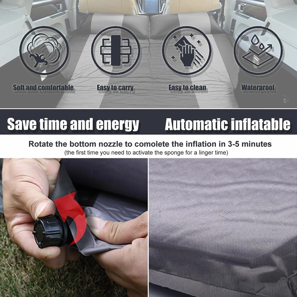 Car Automatic Inflatable Bed for Chevrolet Captiva (5seats/7seats) 1. Generation 2013 2014 2015, Portable Movable Thickened Trunk Sleeping Bed Outdoor Camping Hiking Air Mattress,Orange