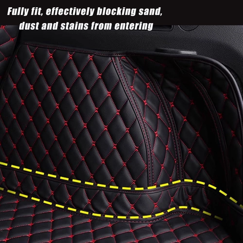 Car Boot Mat for GMC Yukon XL Chevrolet Suburban 2015-2020, Boot Liner Mat Car Cargo Mat Anti-Scratch Tear-Resistan,2-F Beige
