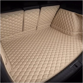 Car Boot Mat for GMC Yukon XL Chevrolet Suburban 2015-2020, Boot Liner Mat Car Cargo Mat Anti-Scratch Tear-Resistan,2-F Beige