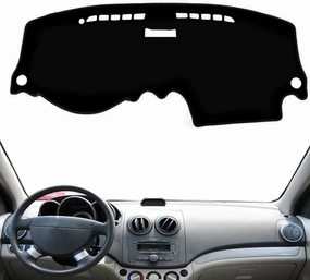 Car Dashboard Cover for Ravon Nexia R3 2015-2020 Dashmat Dashboard Cover Mat Pad Dash Blackout Mat Carpet Car Accessories(Polyester Red Edge)