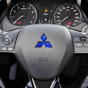 Car Emblem Badge for Mitsubishi Lancer EX Outlander Pajero ASX Eclipse Cross Ralliart Badge Stickers Car Front Rear Hood Trunk Grille, Emblem Replacement Car Sticker Badge Styling Decorate