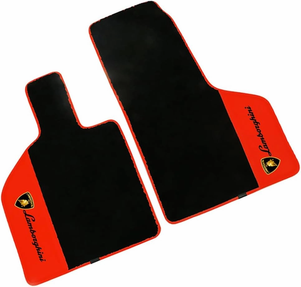 Car Floor Mats for Lamborghini Gallardo LP 570-4 Blancpain LP570-4 2011, Leather Car Mat Set All Weather Full Coverage Floor Liners,Red