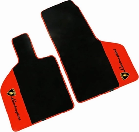 Car Floor Mats for Lamborghini Gallardo LP 570-4 Blancpain LP570-4 2011, Leather Car Mat Set All Weather Full Coverage Floor Liners,Red