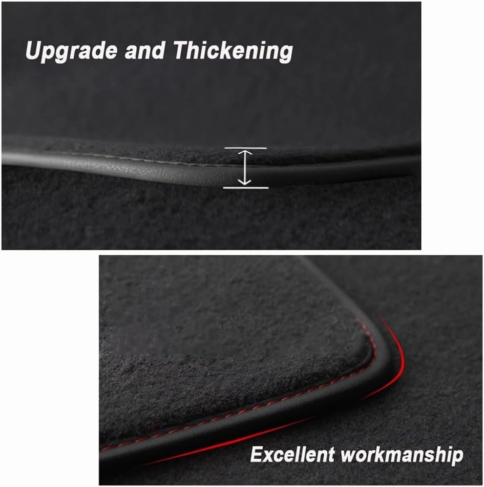Car Floor Mats for Lamborghini Gallardo LP 570-4 Blancpain LP570-4 2011, Leather Car Mat Set All Weather Full Coverage Floor Liners,Red