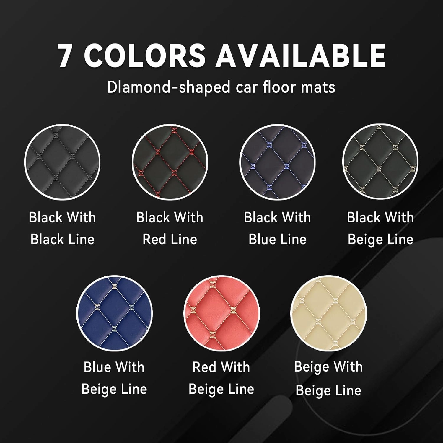 Car Floor Mats for Toyota Highlander 7Seats 2022-2023,Nappa Leather Full Coverage Floor Mat All Weather Luxury Floor Liner(Black,Full Set)