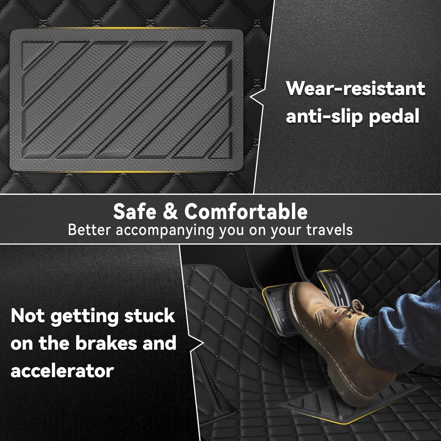 Car Floor Mats for Toyota Highlander 7Seats 2022-2023,Nappa Leather Full Coverage Floor Mat All Weather Luxury Floor Liner(Black,Full Set)