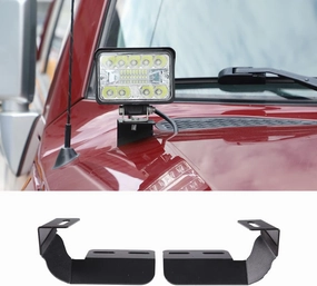 Car Hood Light Mount Bracket Compatible with Toyota FJ Cruiser 2007-2021, Front Hood LED Spotlight Work Light Base Mounting Bracket Holder A Pillar LED Pods Light Bracket, 2PCS