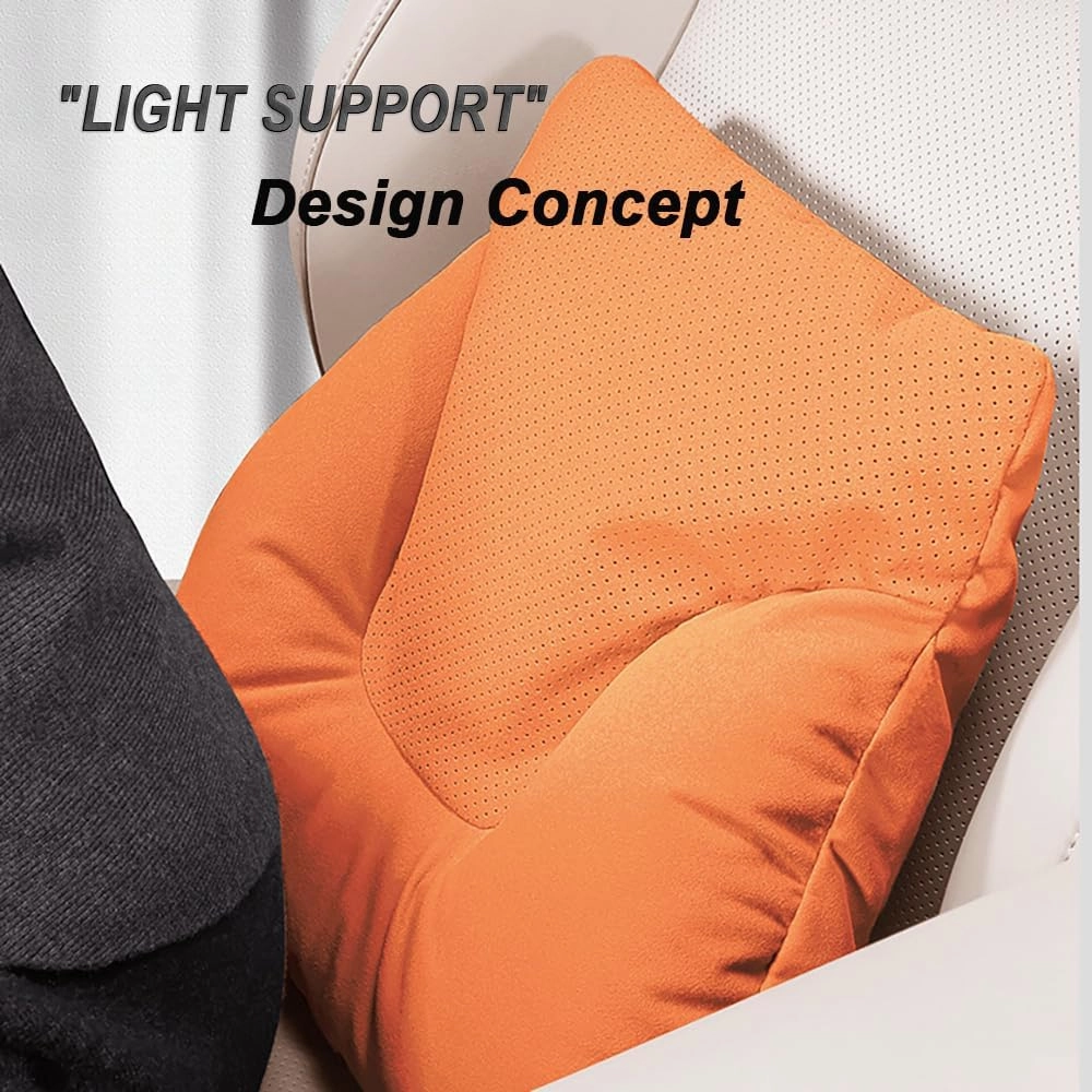 Car Neck Pillow Set for Mazda Biante 2008 2009 2010 2011 2012 2013, Leather Car Headrest Lumbar Support Waist Backrest Head Support Cushion,Black