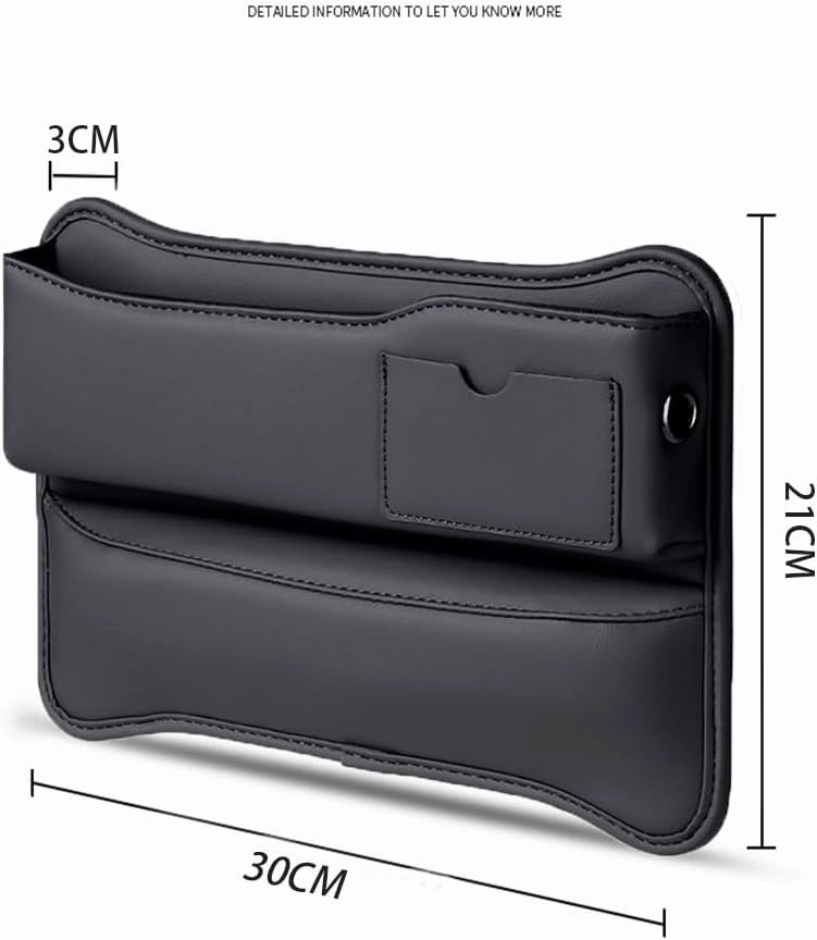 Car Seat Gap Storage Box for BMW Serie 3 Series 3er/M3 F80 G20 F30 E90 2015-2024, Car Storage Box Seat Gap Storage Box Car Clamp Storage Bag Neat Car Supplies,Black-Driver's seat