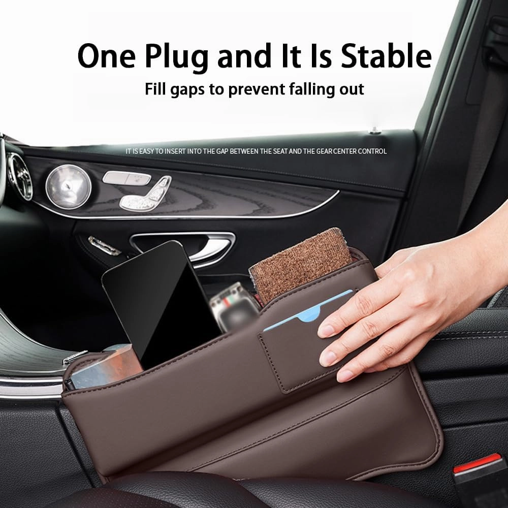 Car Seat Gap Storage Box for Mini Countryman R60 F60 One/S/Cooper/JCW 2015 2016 2017 2018 2019 2021 2022 2023, Car Storage Box Seat Gap Storage Box Car Clamp Storage Bag Neat Car Supplies