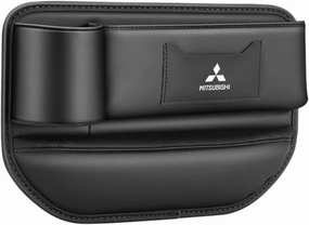 Car Seat Storage Box for Mitsubishi Lancer Outlander, Series Car Seat Gap Organizer Seat Side Bag Reserved Charging Cable Hole Car Accessories,Black-A
