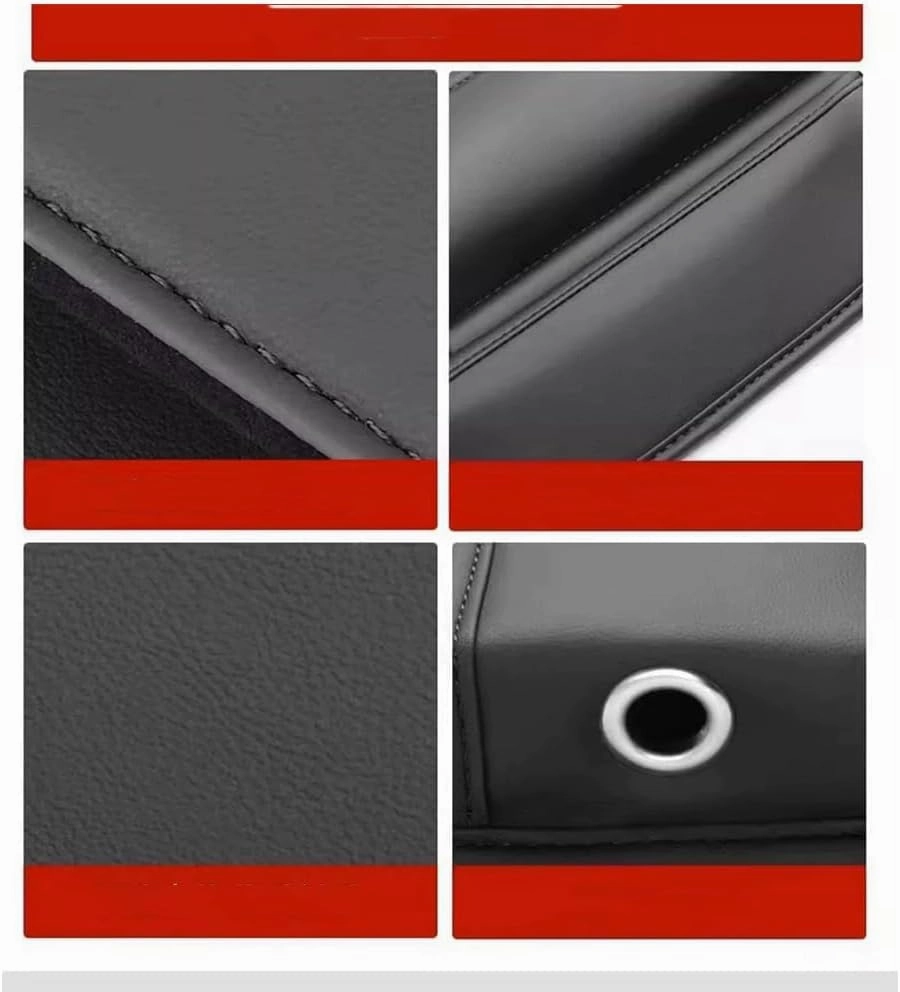 Car Seat Storage Box for uzuki Swift Jimny Alto Vitara SX4 S-Cross Series Car Seat Gap Organizer Seat Side Bag Reserved Charging Cable Hole Car Accessories,Red-A
