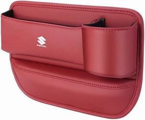Car Seat Storage Box for uzuki Swift Jimny Alto Vitara SX4 S-Cross Series Car Seat Gap Organizer Seat Side Bag Reserved Charging Cable Hole Car Accessories,Red-A