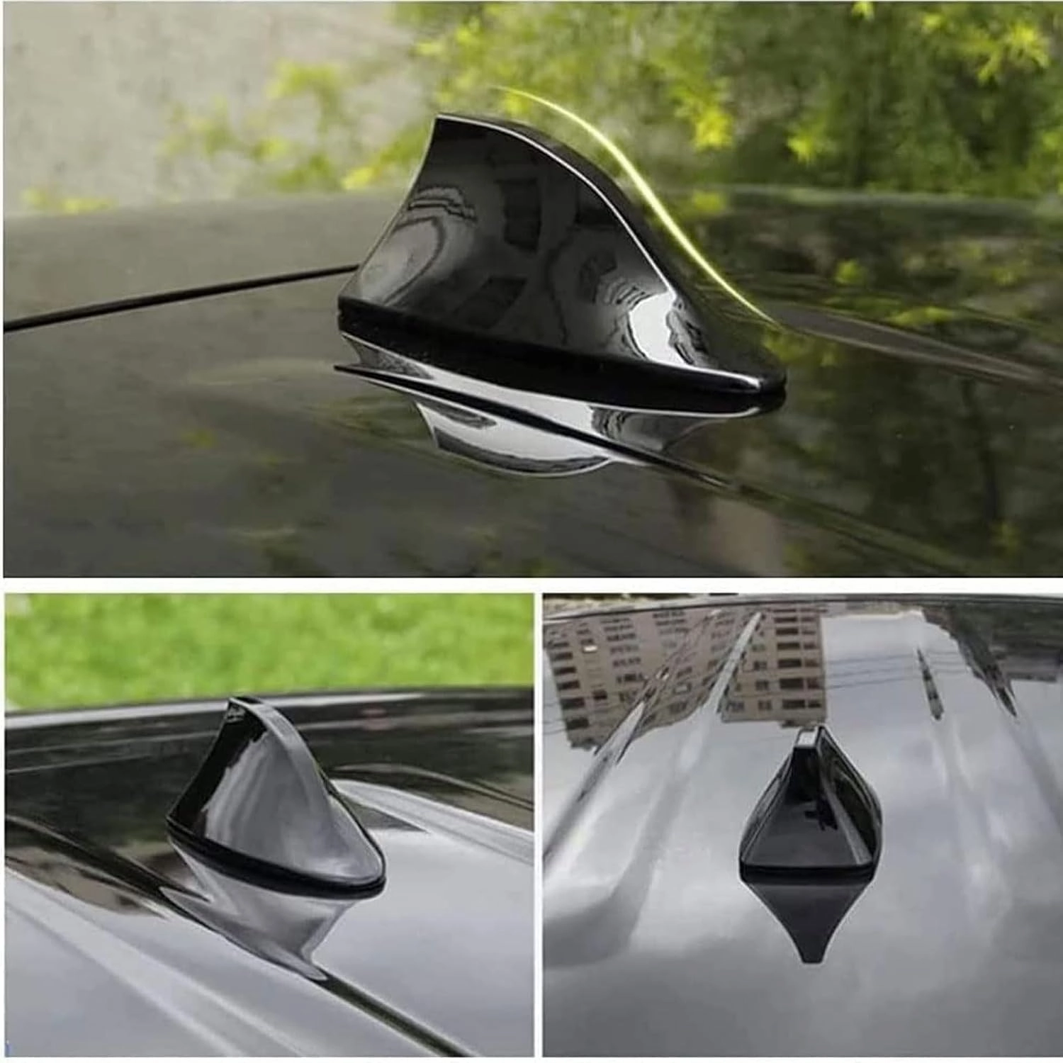 Car Shark Fin Antenna Cover for Buick Excelle GT 2014-2024,Vehicle Shark Fin Shape Cover with Adhesive Tape, Antenna Replacement Fits Most Cars,White