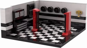 Car Showroom Building Blocks Set,Compatible with Custom Car Garage 60389,Parking Champion Car Display Garage Model Toy Set,315 Pcs Gifts for Car Lovers