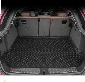 Car Trunk Mat for Borgward BX7 6-Seat 2016 2017, Custom Fit PU Leather Cargo Liner, All-Weather Waterproof Rear Trunk Liner Protector, Auto Interior Accessories