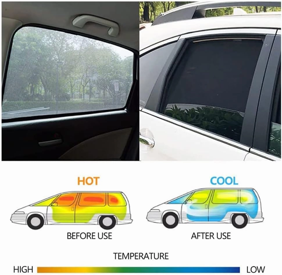 Car Window Sunshade for Suzuki Super vitra Half Shade Car Interior Curtain Stretchable Breathable Sunshade Screens Durable Car Accessories,5pcs