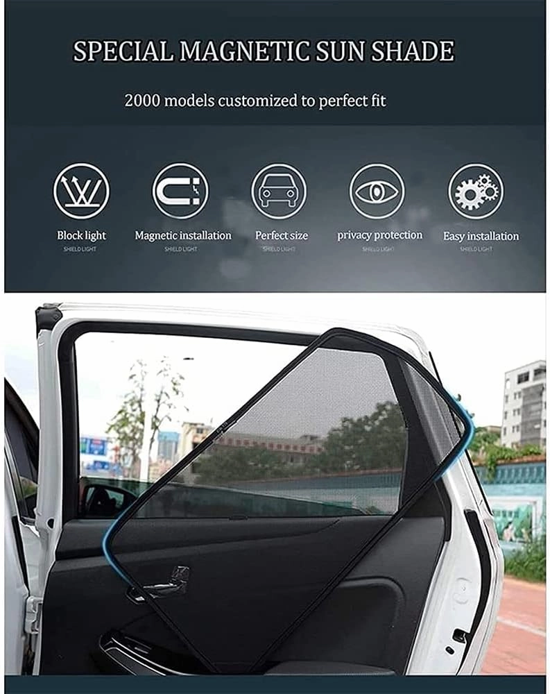 Car Window Sunshade for Suzuki Super vitra Half Shade Car Interior Curtain Stretchable Breathable Sunshade Screens Durable Car Accessories,5pcs