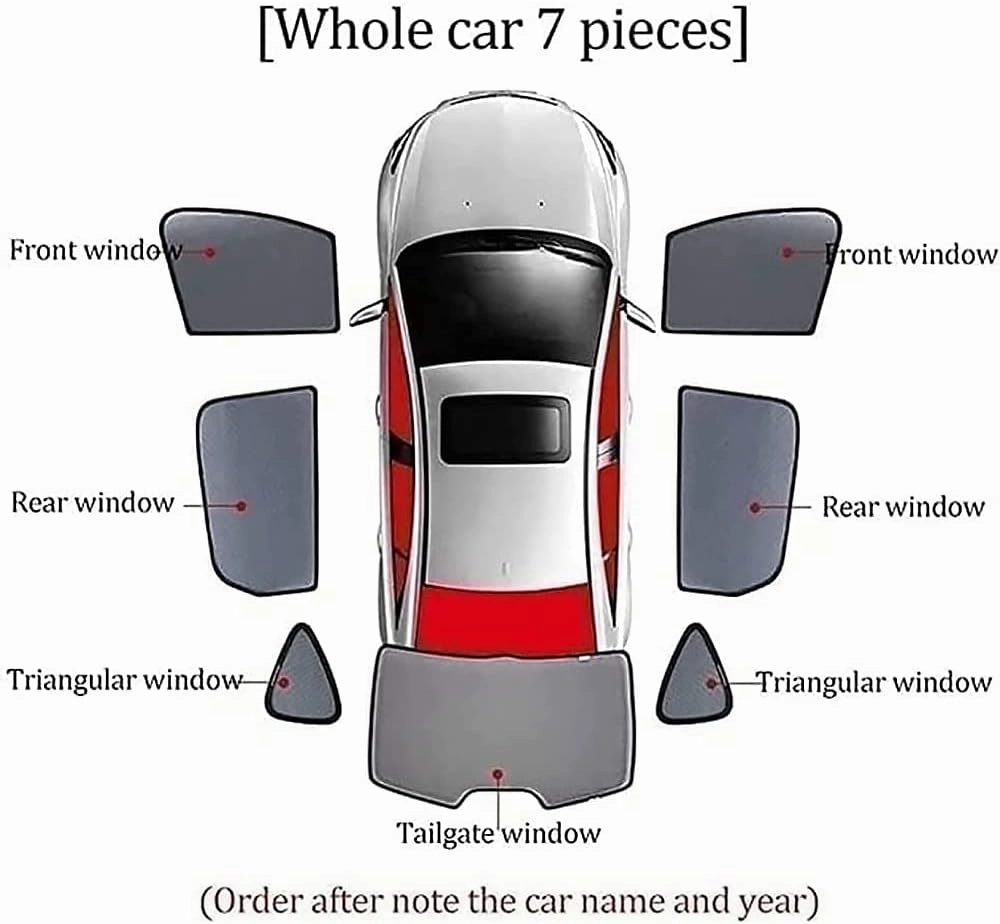 Car Window Sunshade for Suzuki Super vitra Half Shade Car Interior Curtain Stretchable Breathable Sunshade Screens Durable Car Accessories,5pcs