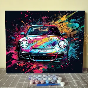 Cartoon Racing Car Doodle Theme Wooden Puzzle for Dust Free Perfect Interlocking Suitable Home Decoration Birthday Gifts Men & Women Wooden Puzzle 1000 Pieces