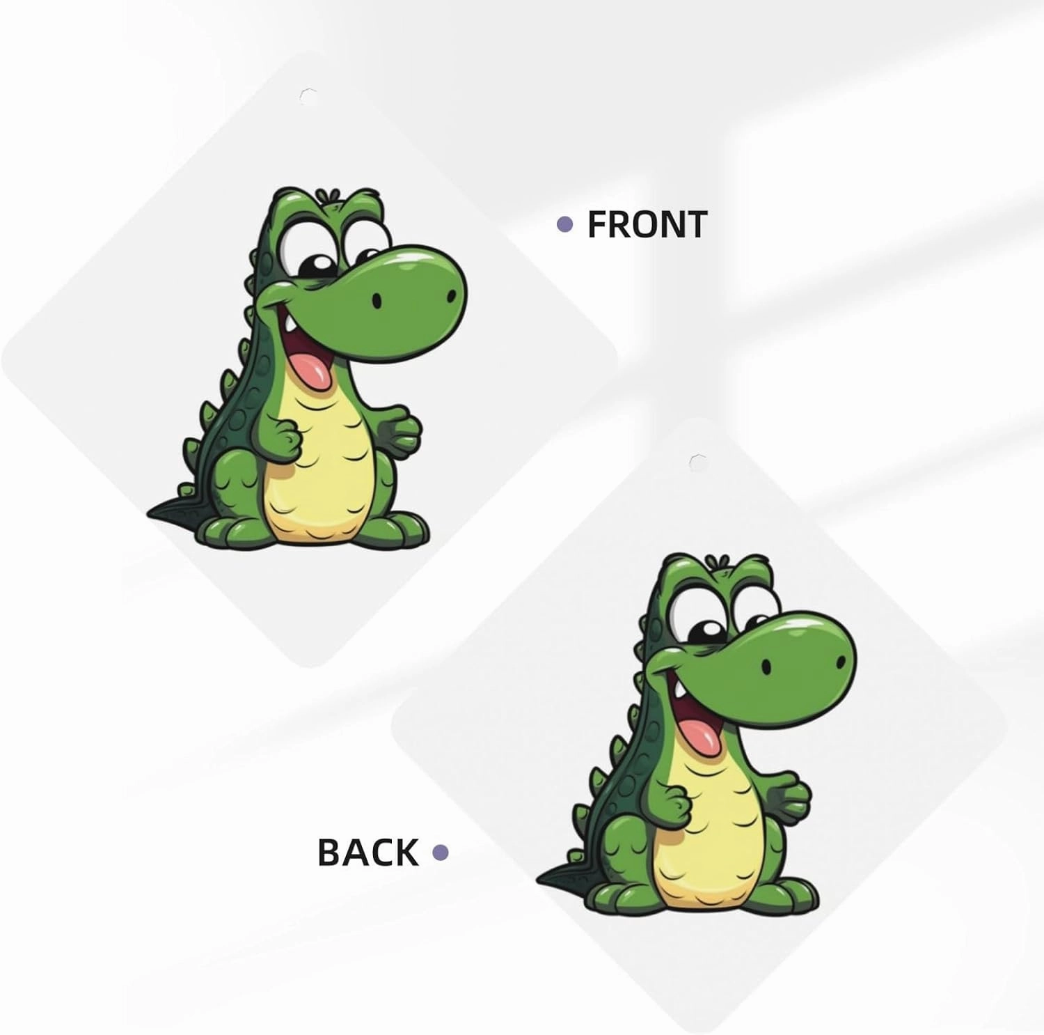 Cartoon funny crocodile Print Car Air Fresheners 6 Pcs Car Aromatherapy Tablets Hanging Air Freshener Wardrobe Pendant Fragrance Scented Cards for Rearview Mirror Bedroom Car Interior Decor