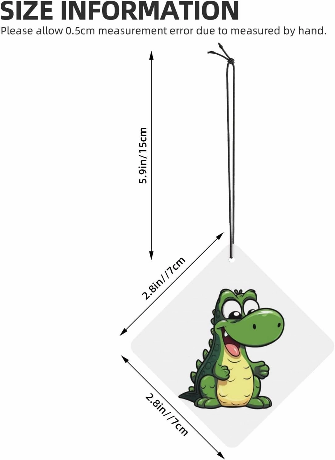 Cartoon funny crocodile Print Car Air Fresheners 6 Pcs Car Aromatherapy Tablets Hanging Air Freshener Wardrobe Pendant Fragrance Scented Cards for Rearview Mirror Bedroom Car Interior Decor