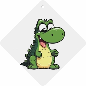 Cartoon funny crocodile Print Car Air Fresheners 6 Pcs Car Aromatherapy Tablets Hanging Air Freshener Wardrobe Pendant Fragrance Scented Cards for Rearview Mirror Bedroom Car Interior Decor