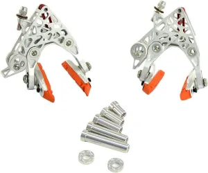 CB4 Road Bike Brake-Hill Calipers Brake Set, Front and Rear, Silver, SK1964-T