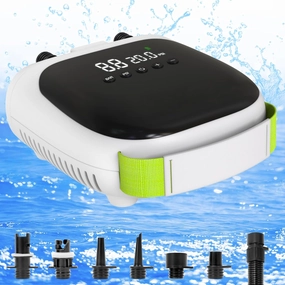 Chamvis Paddle Board Pump, SUP Pump for Paddle Board Electric Air Pump: Inflation/Deflation 12V DC SUP Air Pump with Auto-Off for Inflatable Stand Up Paddle Boards, Kayaks, Boats