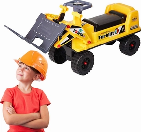 Children Large Toy Pedal Forklift Pretending Toy Engineering Construction Truck