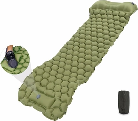 ciciglow Sleeping Pad for Camping, Air Mattress Camping, 40D Nylon TPU Laminate, Ergonomic Sleeping Pad for Hiking, Travel, Backpacking, Beach, 191X58X6Cm