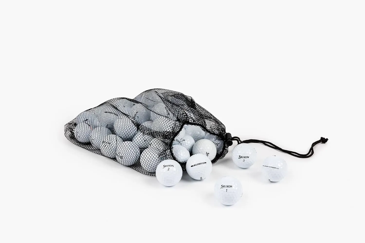 Clean Green Golf Balls 12-48 Recycled Used Srixon Q-Star Golf Ball Mix - Good Condition Graded Srixon Golf Balls - includes GolfBalls and Mesh Carrying Bag