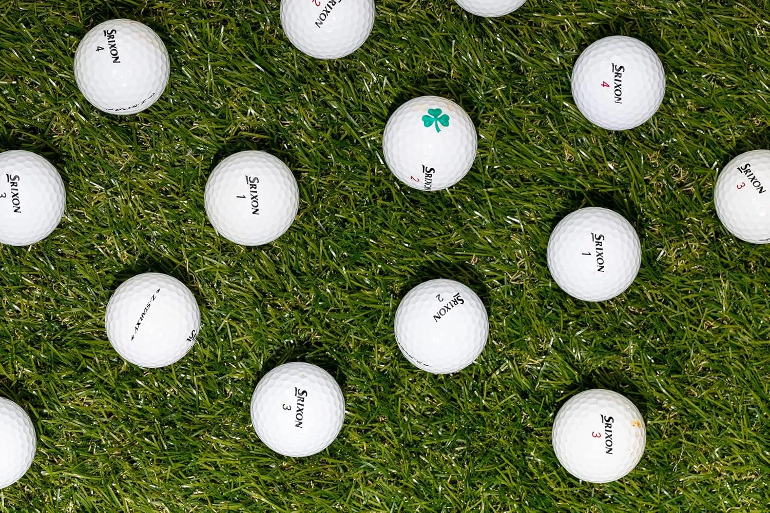 Clean Green Golf Balls 12-48 Recycled Used Srixon Z-Star Golf Ball Mix - Good Condition Graded Srixon Golf Balls - Includes Used Golf Balls and Mesh Carrying Bag